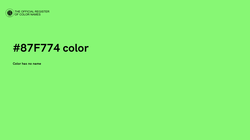 #87F774 color image