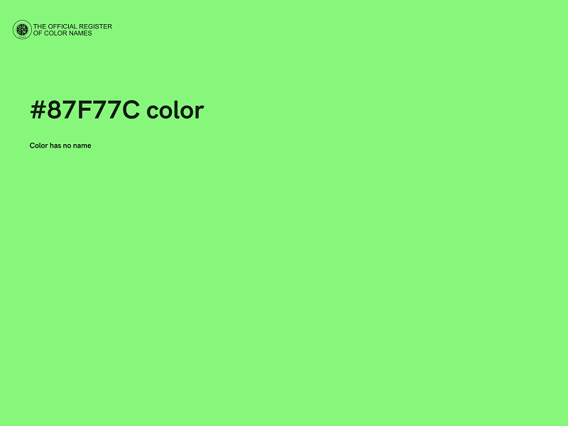 #87F77C color image