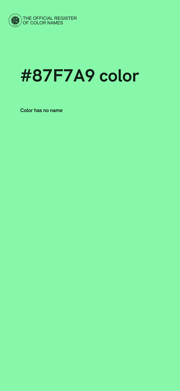 #87F7A9 color image