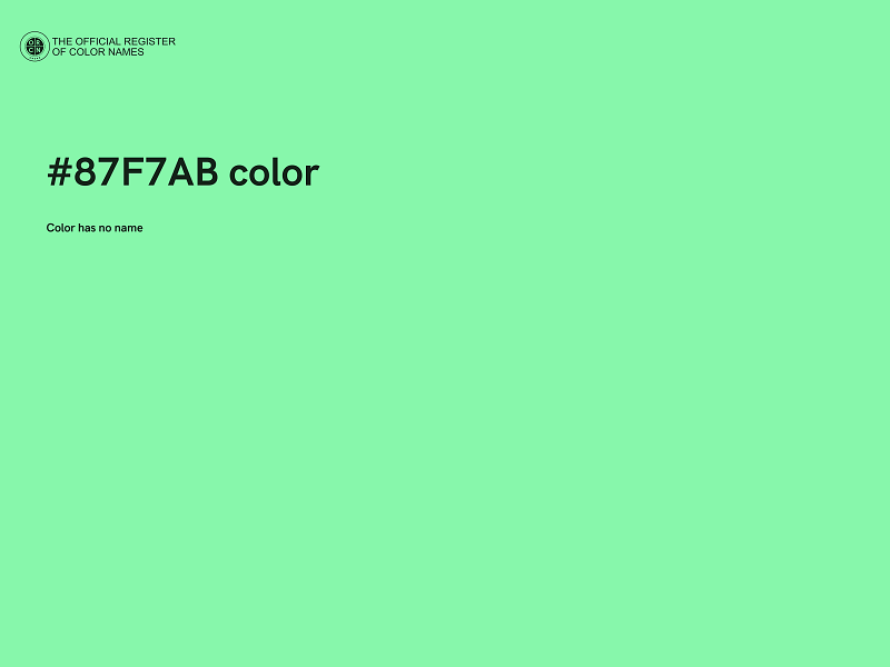 #87F7AB color image