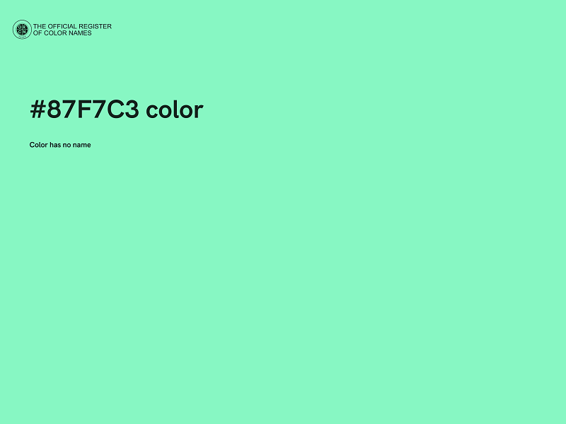 #87F7C3 color image