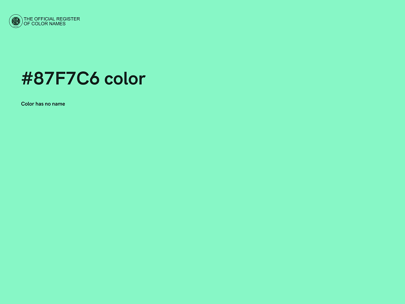 #87F7C6 color image