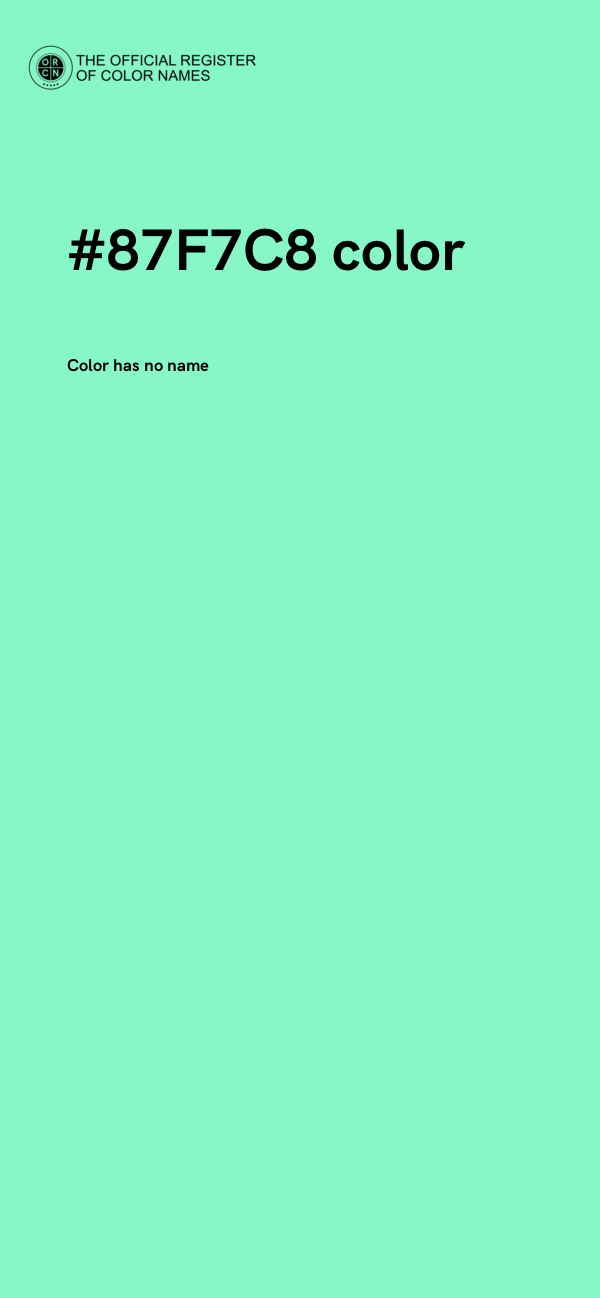 #87F7C8 color image