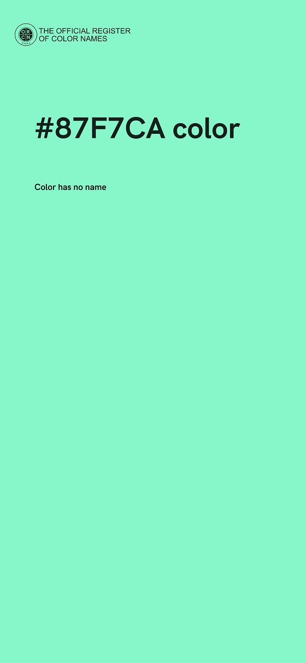 #87F7CA color image