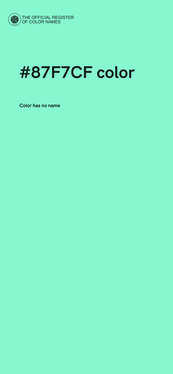 #87F7CF color image