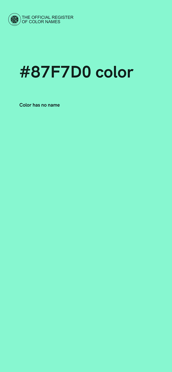 #87F7D0 color image