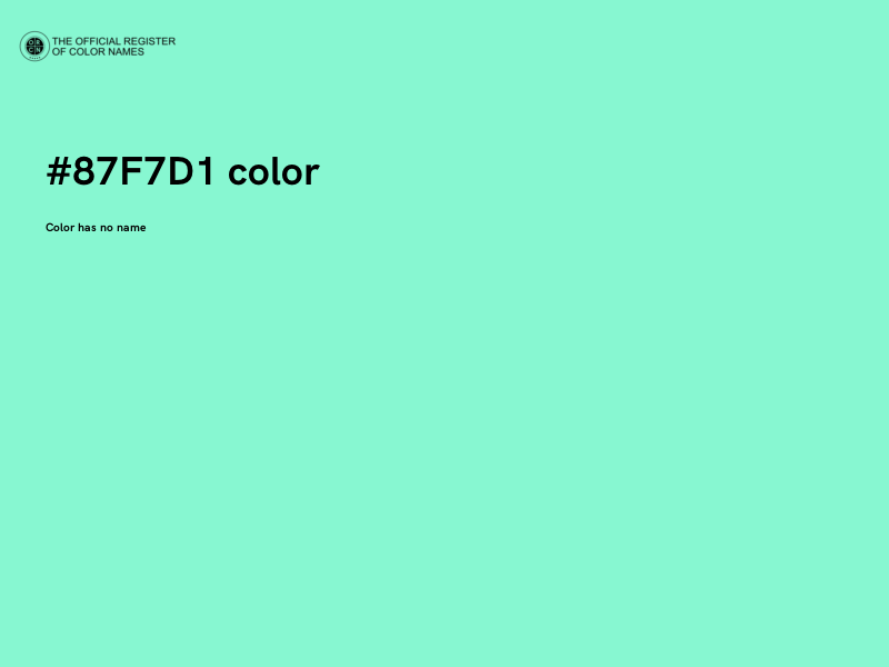 #87F7D1 color image