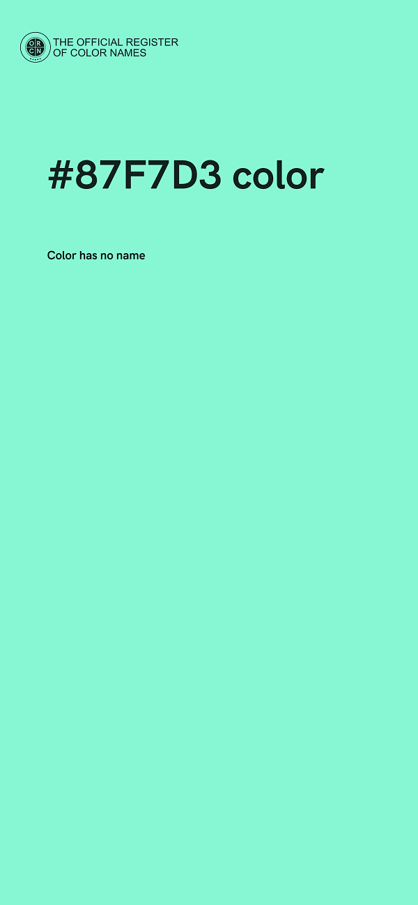 #87F7D3 color image