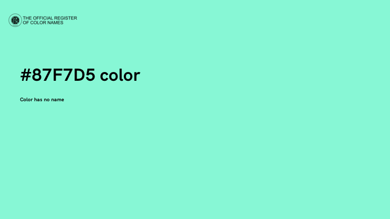 #87F7D5 color image