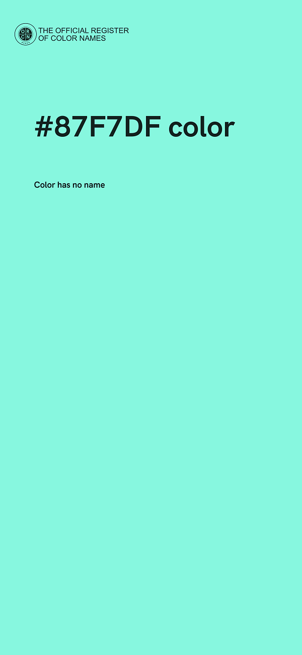 #87F7DF color image
