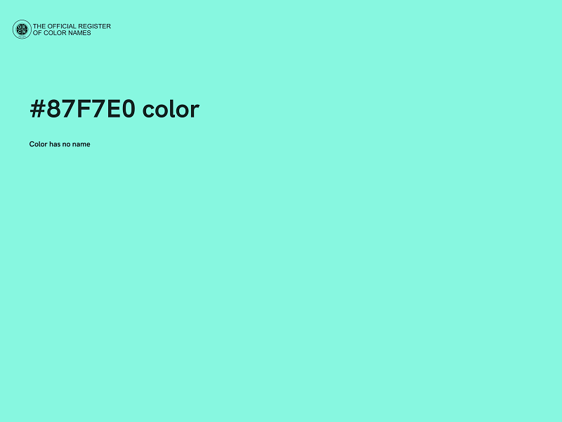 #87F7E0 color image