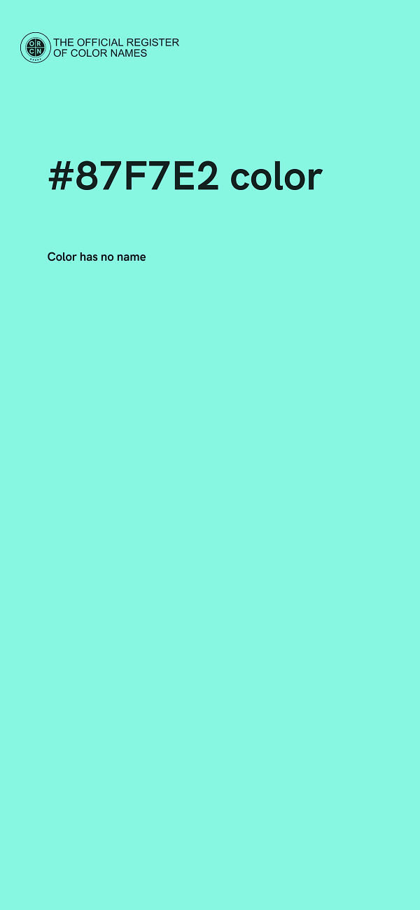 #87F7E2 color image