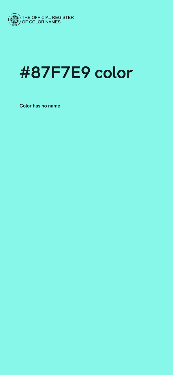 #87F7E9 color image
