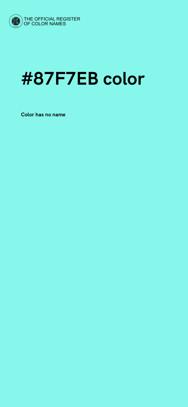 #87F7EB color image