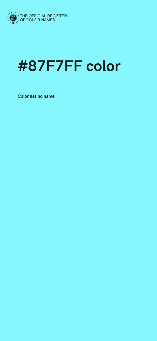 #87F7FF color image