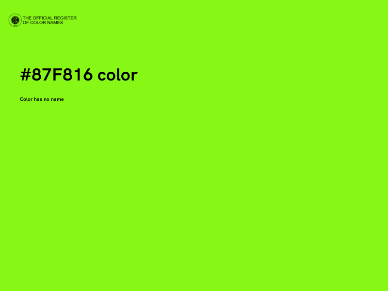 #87F816 color image