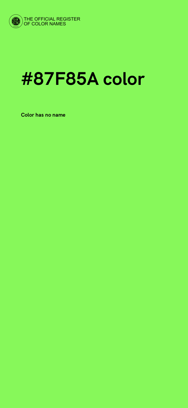 #87F85A color image