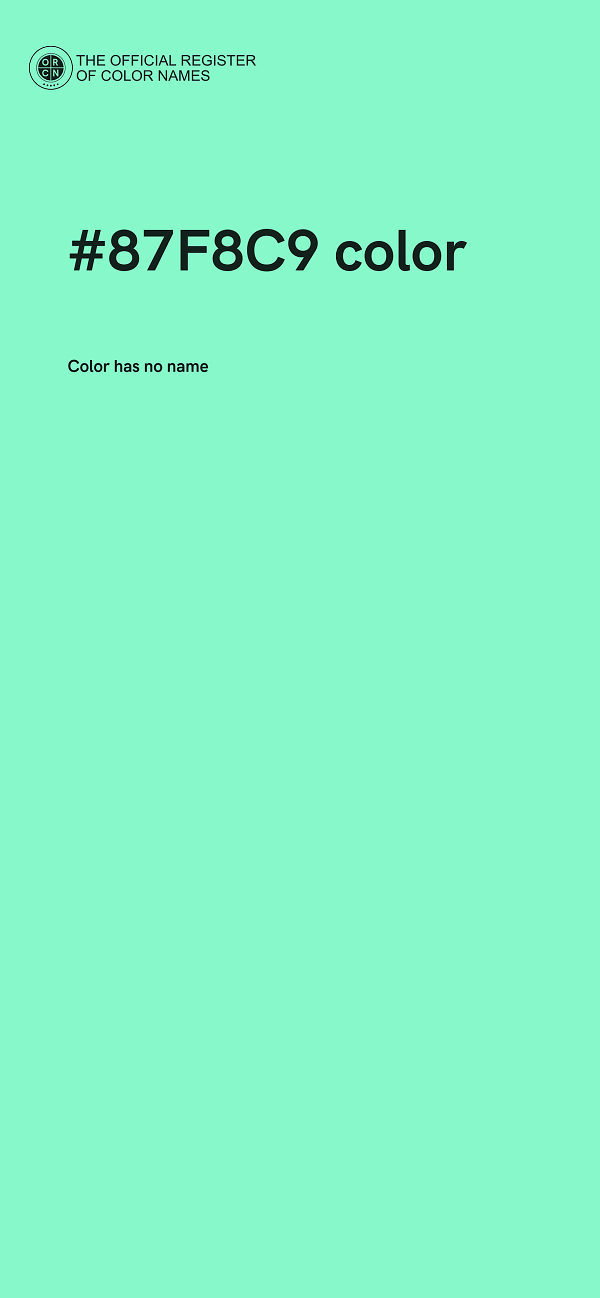 #87F8C9 color image
