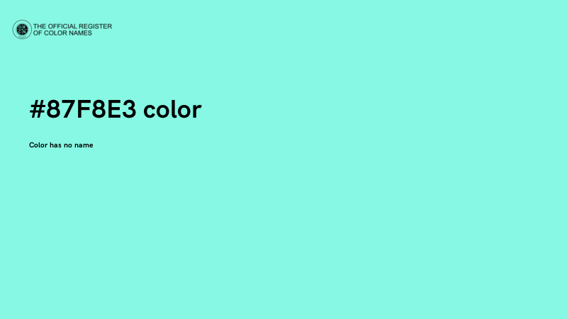 #87F8E3 color image