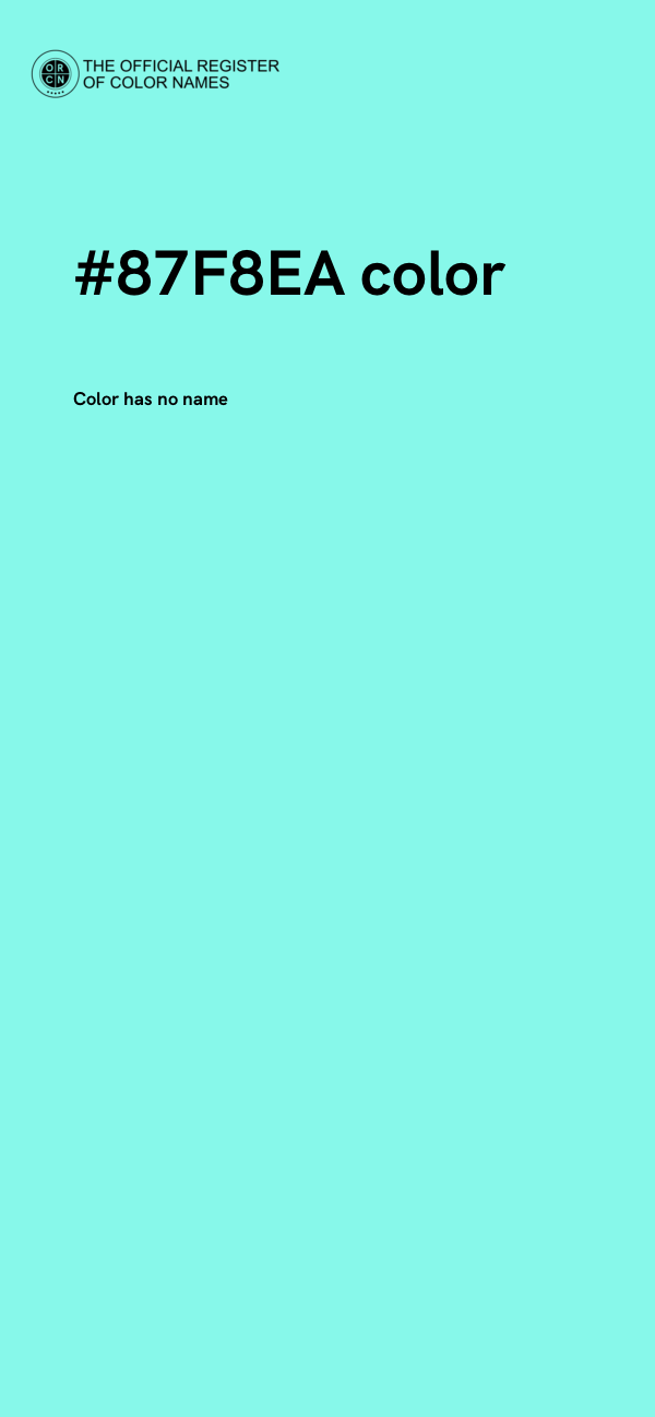 #87F8EA color image