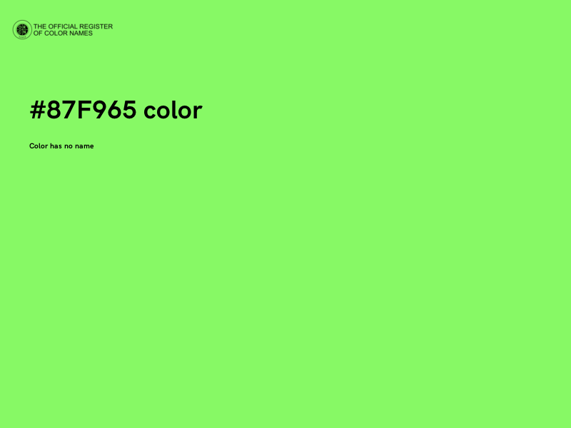 #87F965 color image