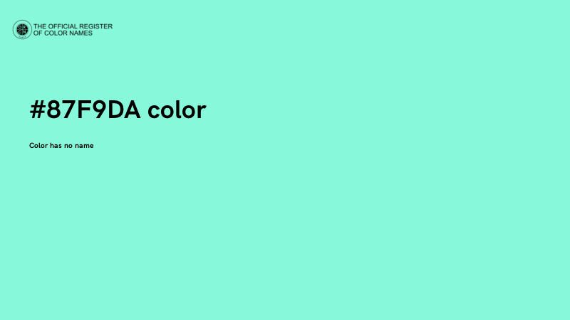 #87F9DA color image