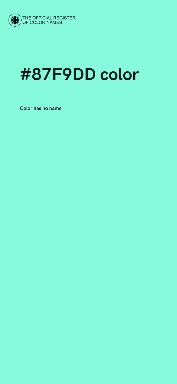 #87F9DD color image