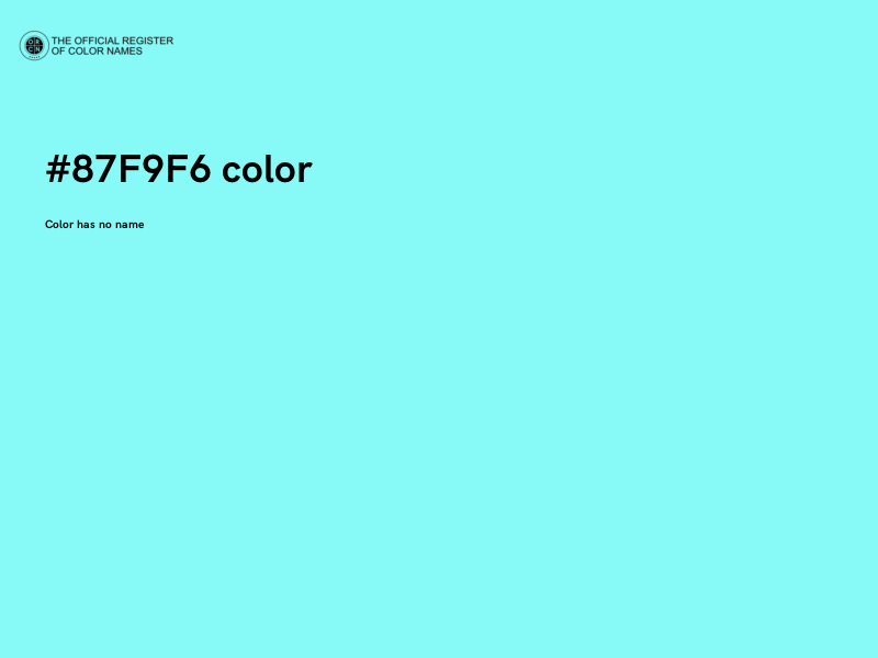 #87F9F6 color image