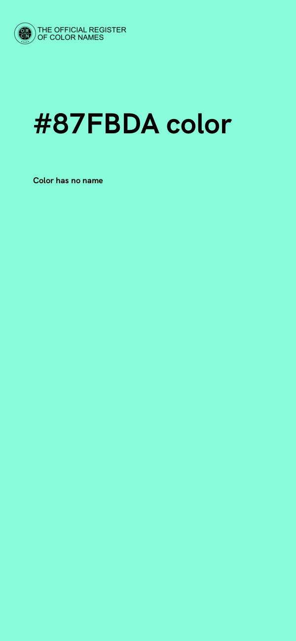 #87FBDA color image