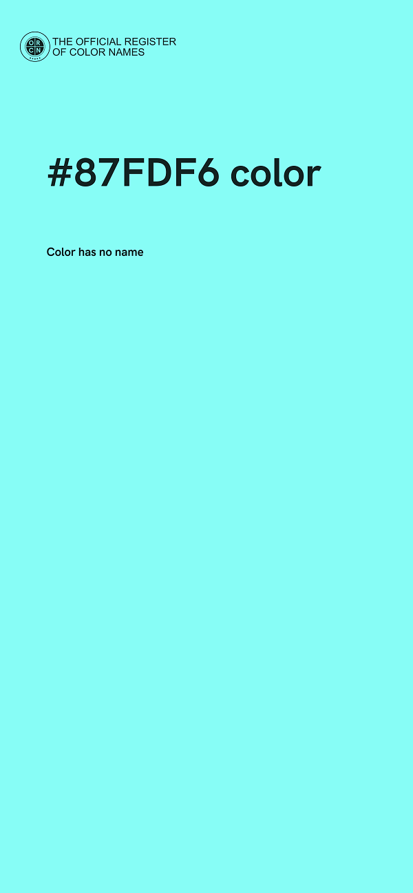 #87FDF6 color image