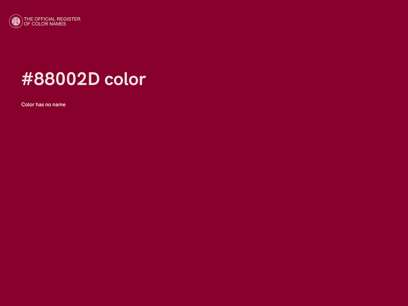 #88002D color image