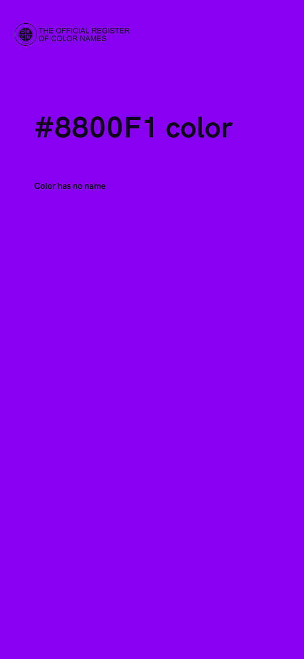#8800F1 color image