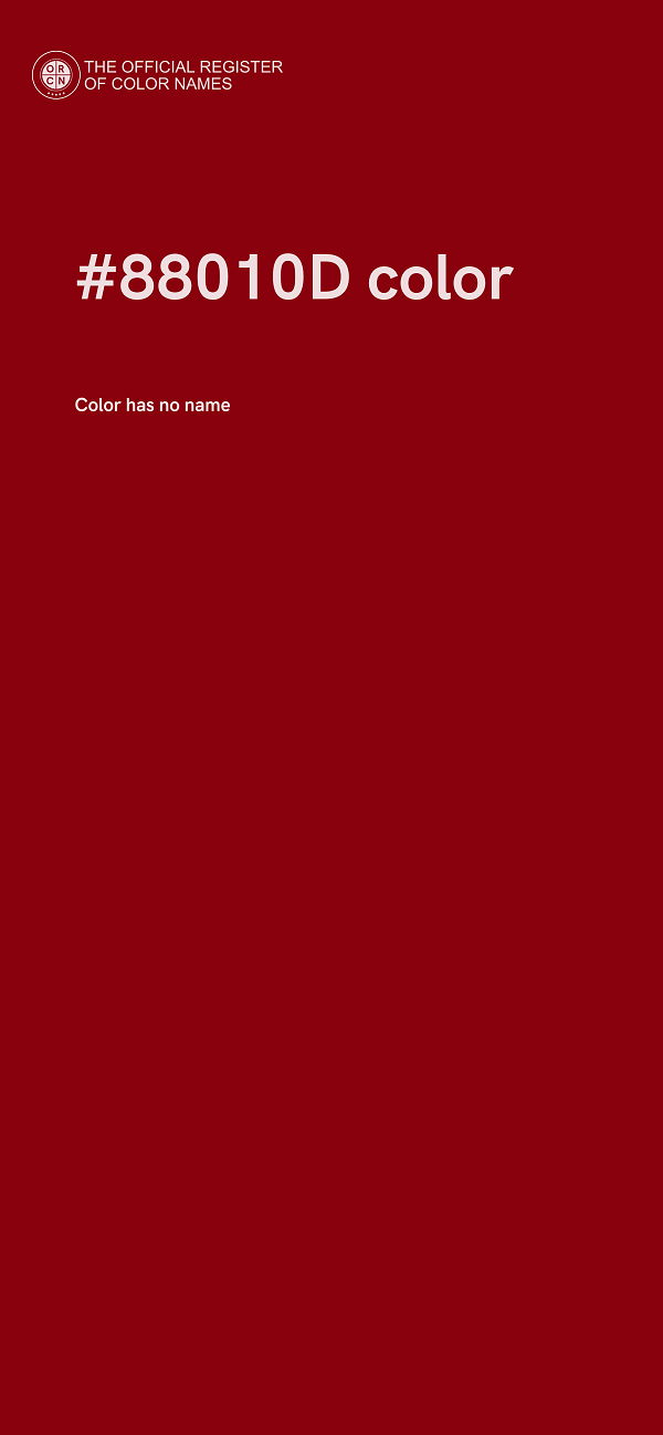 #88010D color image