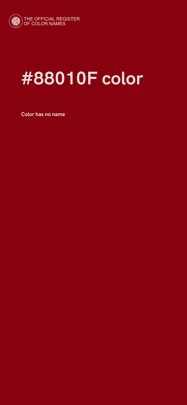 #88010F color image