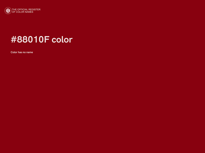 #88010F color image