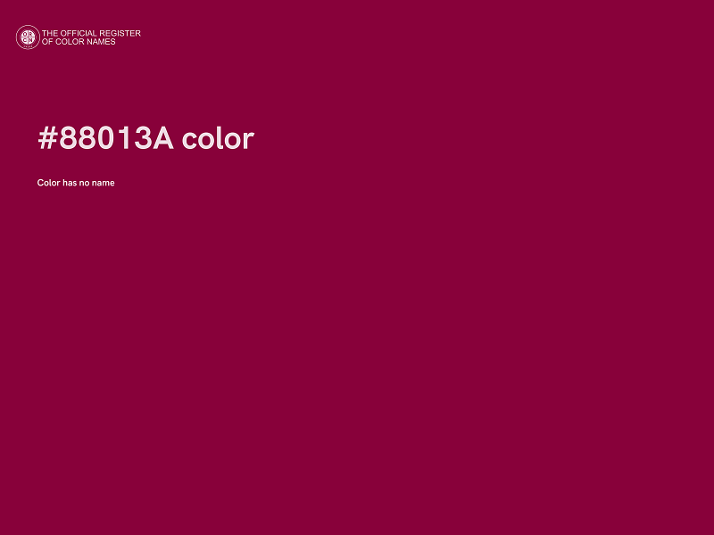 #88013A color image