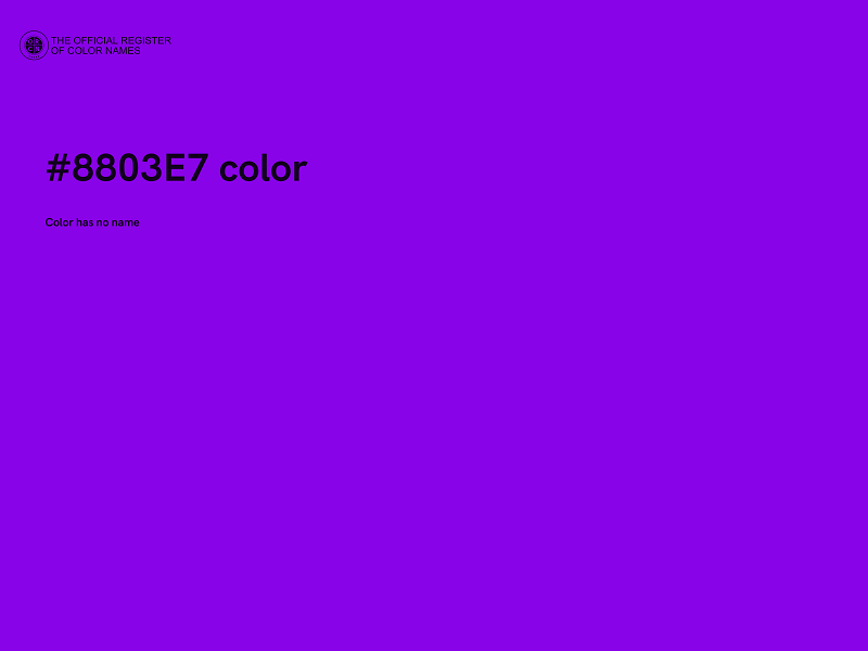 #8803E7 color image