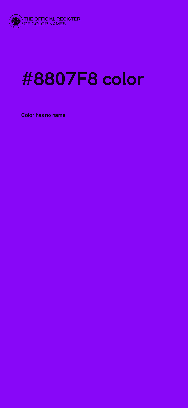 #8807F8 color image