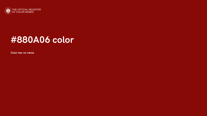 #880A06 color image