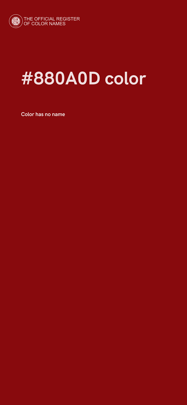 #880A0D color image