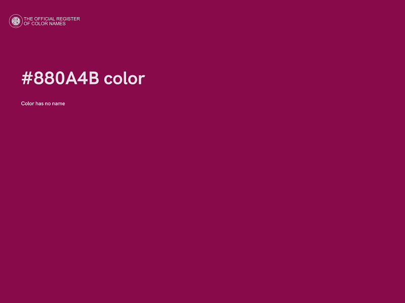 #880A4B color image