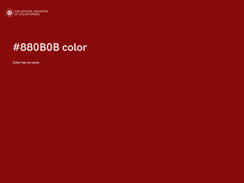 #880B0B color image