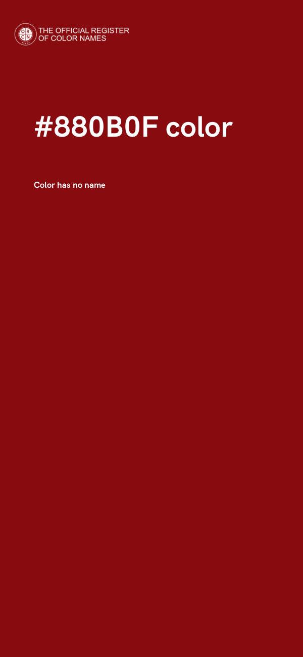 #880B0F color image