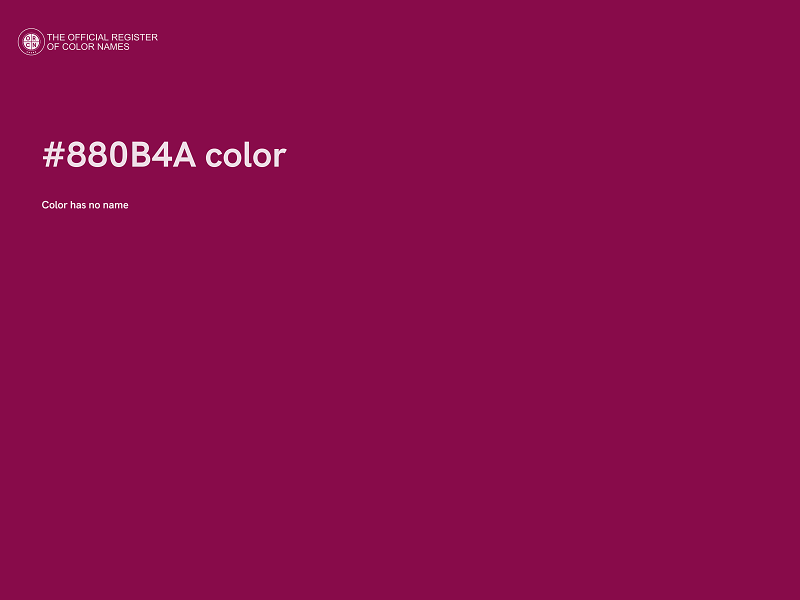 #880B4A color image