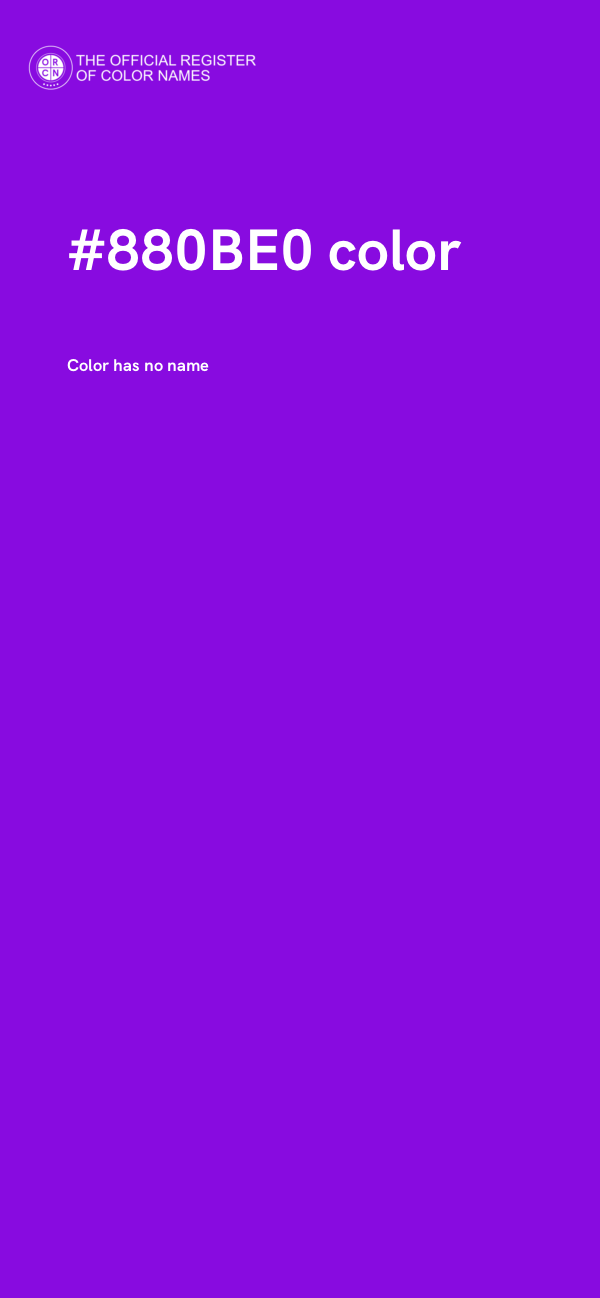 #880BE0 color image