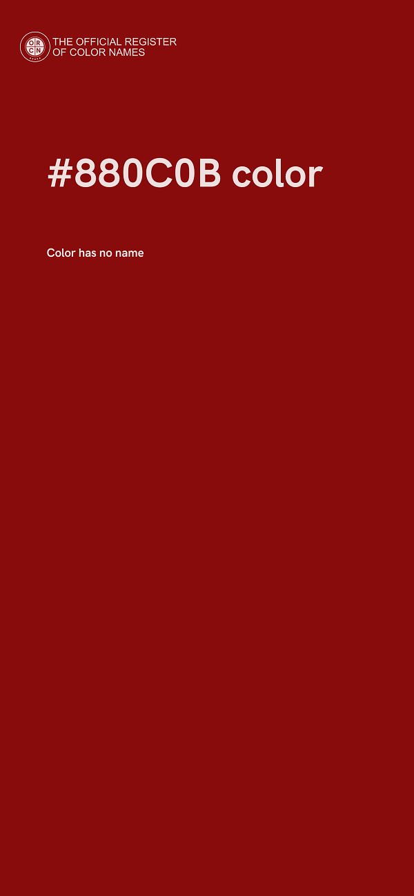 #880C0B color image