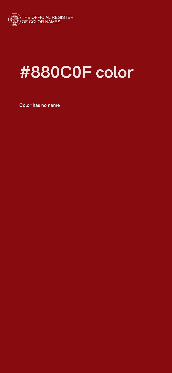 #880C0F color image