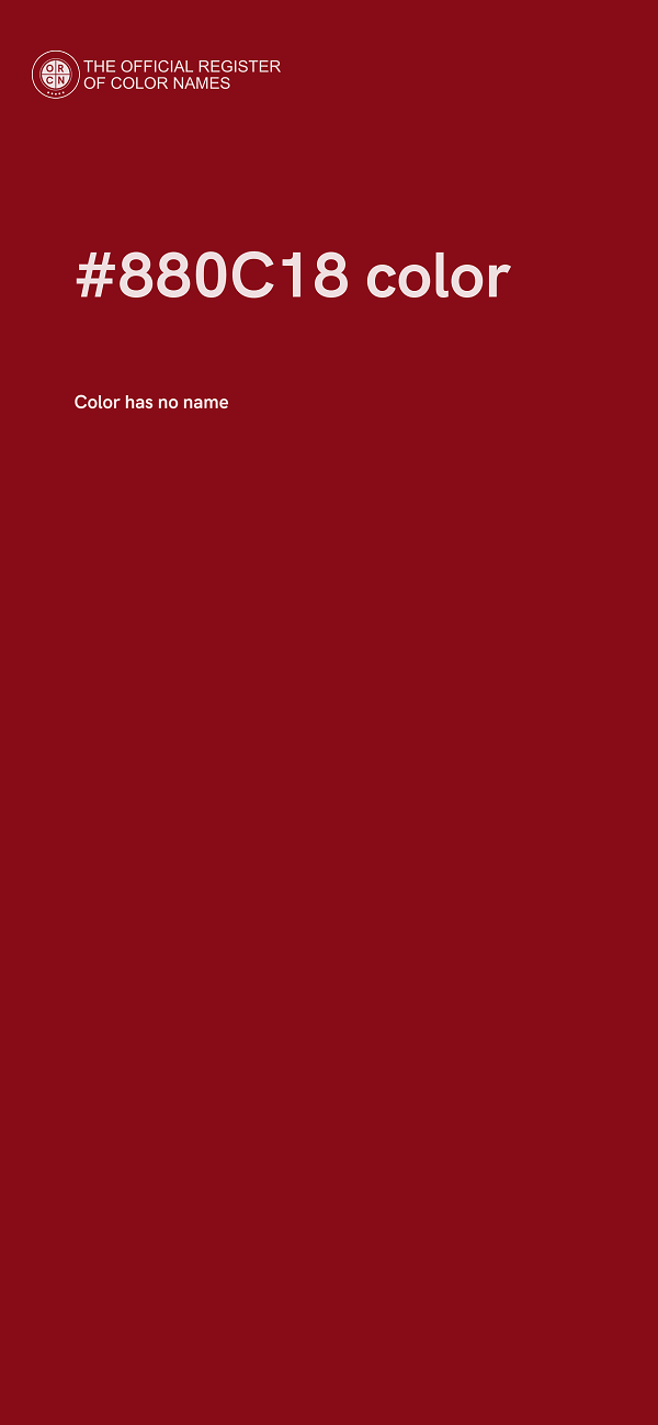 #880C18 color image