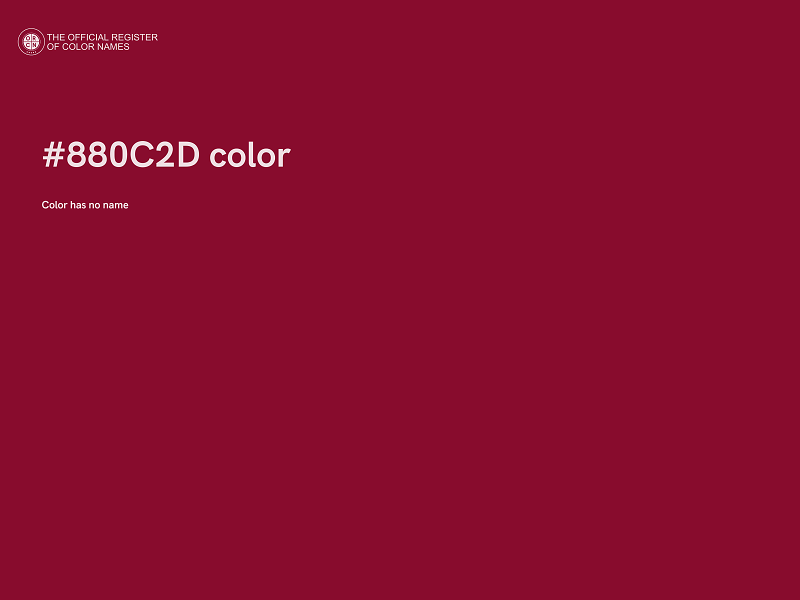 #880C2D color image