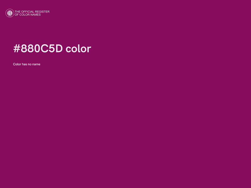 #880C5D color image